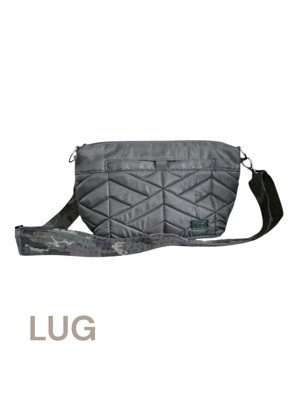 Lug Flare 2 Crossbody Bag Olive With Camo Adjustable Strap, Travel, Lightweight